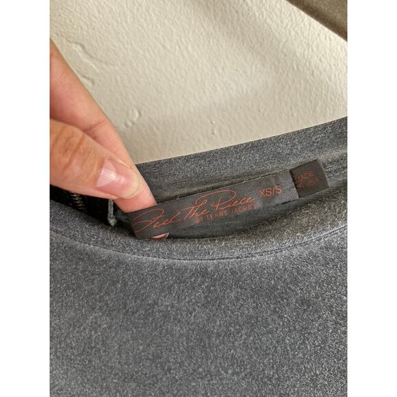 REVOLVE Top Women's XS/S Gray Feel The Piece Terre Jacob Back Zipper Long Sleeve - Picture 3 of 7